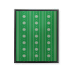 Daisy Stripes Green and Pink Pattern Framed Canvas Print Gallery Image 8