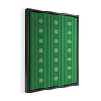 Daisy Stripes Green and Pink Pattern Framed Canvas Print Gallery Image 2