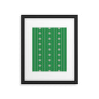 Daisy Stripes Green and Pink Pattern Framed Art Print Gallery Image 6