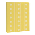 Daisy Stripes Pattern in Butter Yellow and White Canvas Print Gallery Image 8