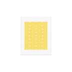 Daisy Stripes Pattern in Butter Yellow and White Art Print Gallery Image 1