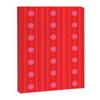 Daisy Stripes Pattern in Preppy Pink and Red Canvas Print Gallery Image 8