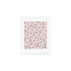 Daisy Time Retro Floral Pattern in Lavender Cream Art Print Gallery Image 1