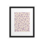 Daisy Time Retro Floral Pattern in Lavender Cream Framed Art Print Gallery Image 6