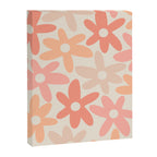 Daisy Time Retro Floral Pattern Peach Pink Canvas Print Gallery Image 8