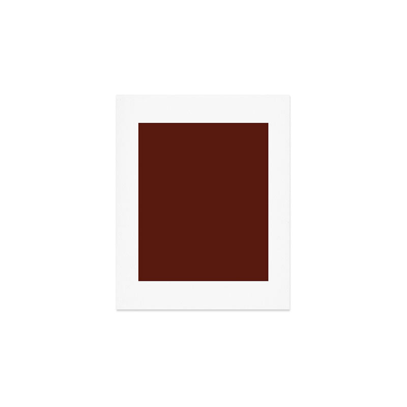 Deep Rich Russet Rust Red-Brown Solid Art Print Gallery Image 1