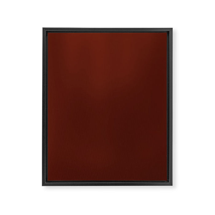 Deep Rich Russet Rust Red-Brown Solid Framed Canvas Print Gallery Image 1