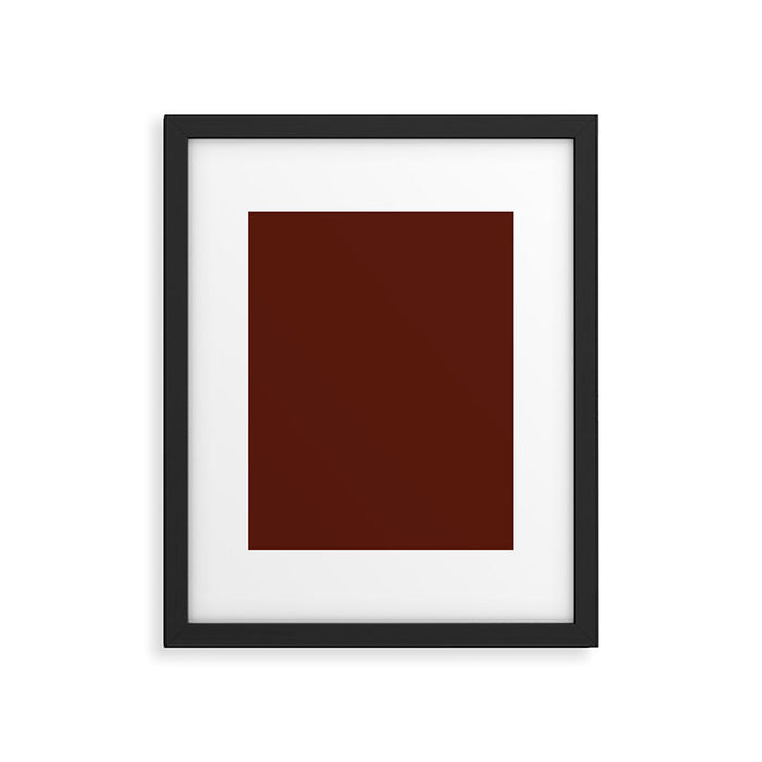 Deep Rich Russet Rust Red-Brown Solid Framed Art Print Gallery Image 1