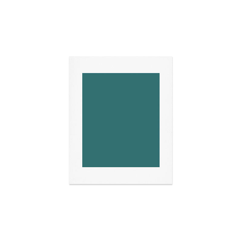 Deep Teal Blue Green Solid Color Art Print Gallery Image 1