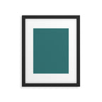 Deep Teal Blue Green Solid Color Framed Art Print Gallery Image 6