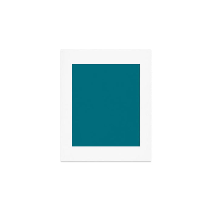 Deep Teal Blue Solid  Art Print Gallery Image 1