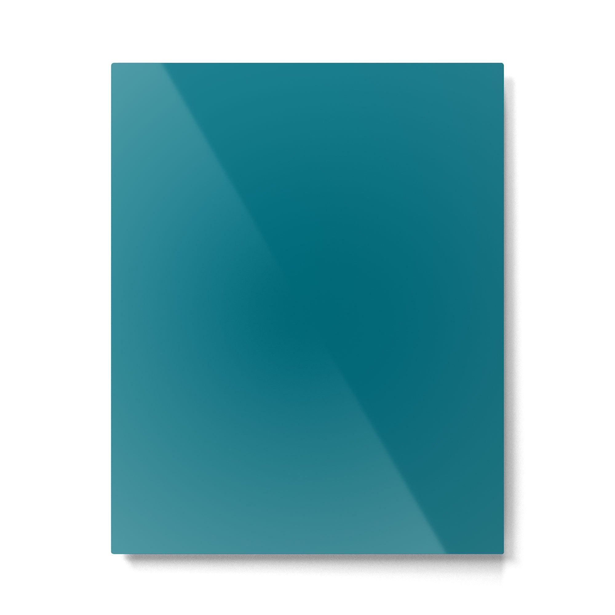 Deep Teal Blue Solid  Metal Print Gallery Image 6