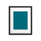 Deep Teal Blue Solid  Framed Art Print Gallery Image 6