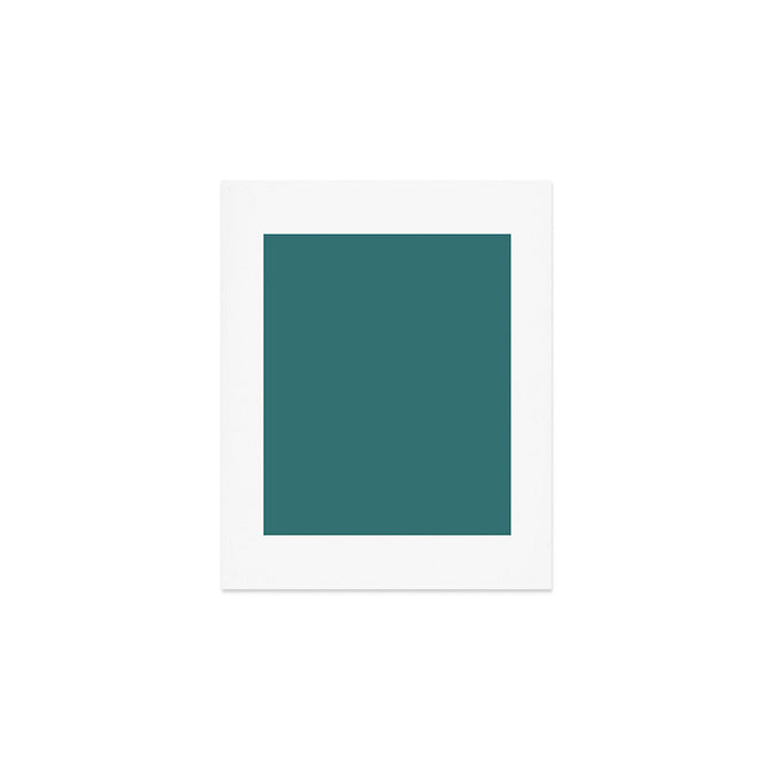 Deep Teal Solid Color Art Print Gallery Image 1