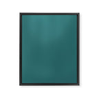 Deep Teal Solid Color Framed Canvas Print Gallery Image 8