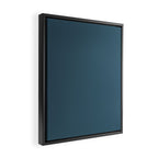 Deep Teal Solid Colour Framed Canvas Print Gallery Image 2