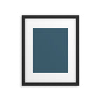 Deep Teal Solid Colour Framed Art Print Gallery Image 6