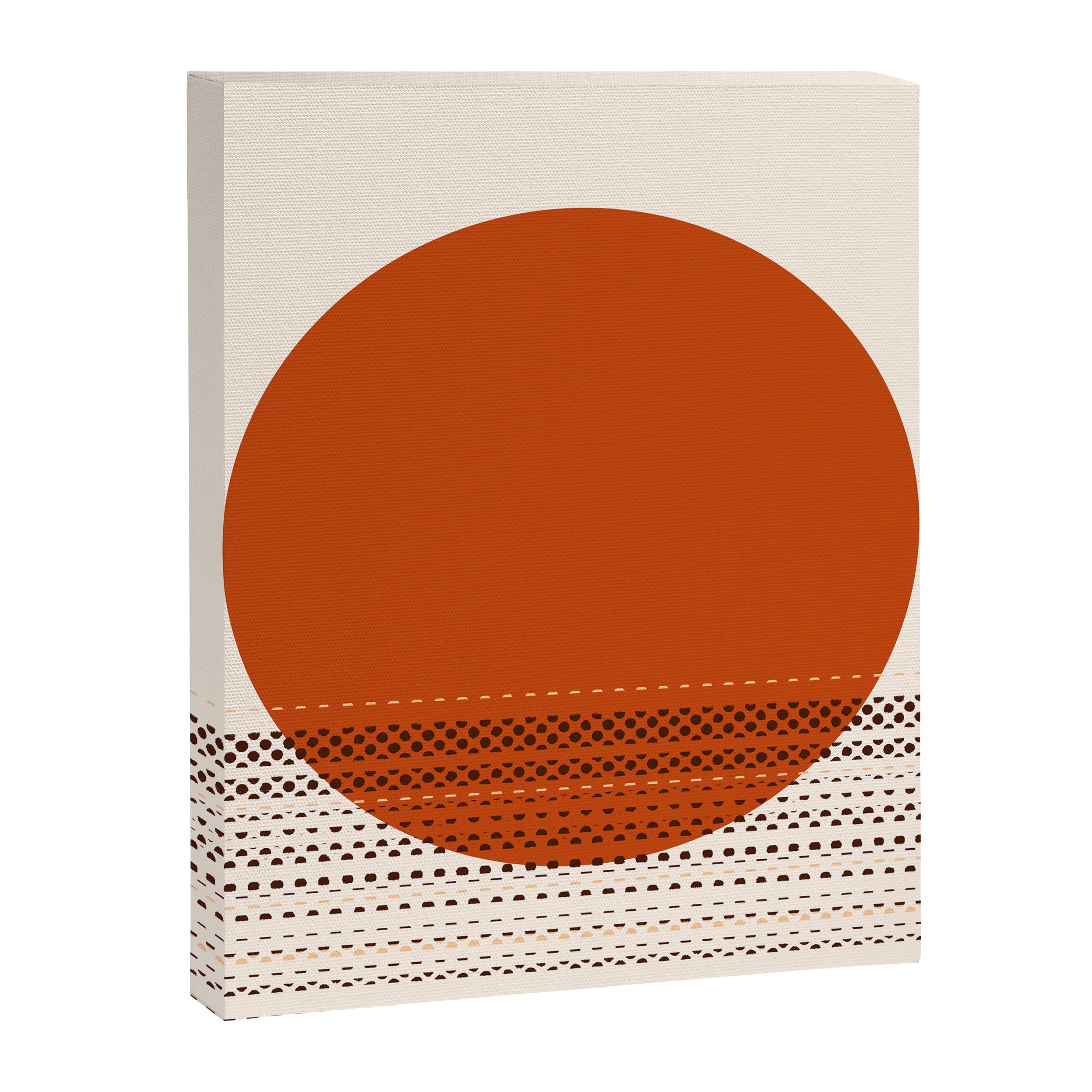Desert Sunset - Abstract Minimalism in Burnt Orange Canvas Print Gallery Image 8