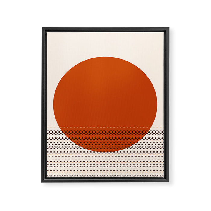 Desert Sunset - Abstract Minimalism in Burnt Orange Framed Canvas Print Gallery Image 1