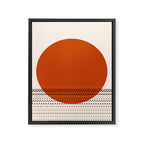 Desert Sunset - Abstract Minimalism in Burnt Orange Framed Canvas Print Gallery Image 8