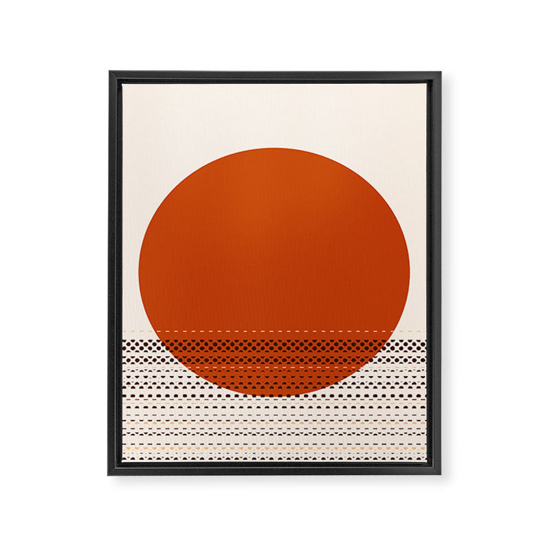Desert Sunset - Abstract Minimalism in Burnt Orange Framed Canvas Print Gallery Image 8