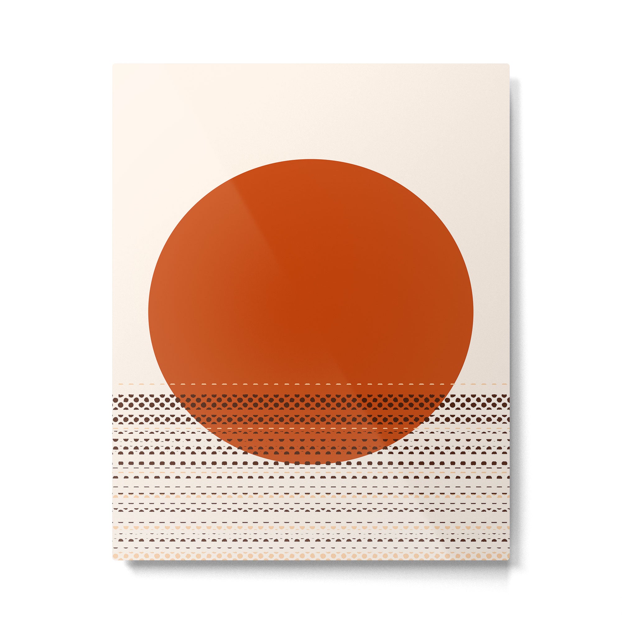 Desert Sunset - Abstract Minimalism in Burnt Orange Metal Print Gallery Image 6