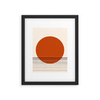Desert Sunset - Abstract Minimalism in Burnt Orange Framed Art Print Gallery Image 6