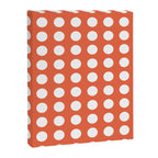 Dot Grid Minimalist Pattern in White and Burnt Orange Canvas Print Gallery Image 8