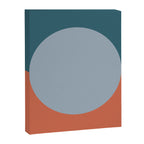 Dotted Half Half Minimalist Geometric in Blue and Clay Canvas Print Gallery Image 8