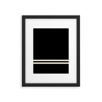 Double Cuff Stripe Nearly Solid Minimalist Pattern in Black and Almond Cream Framed Art Print Gallery Image 6