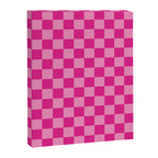 Double Pink Hot Magenta Checkered Pattern Canvas Print Gallery Image 8