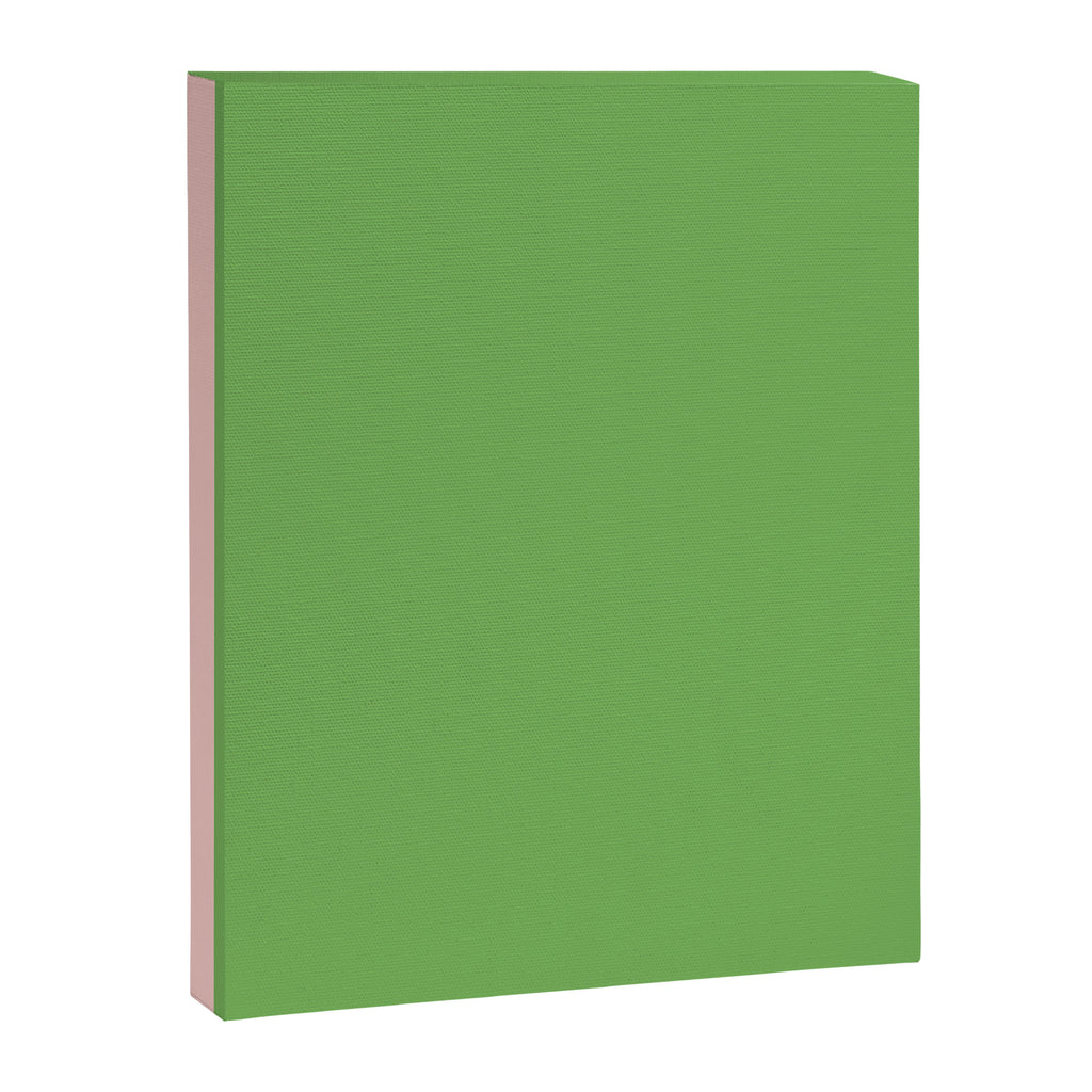 Double Stripe Minimal Lime Green and Pink Canvas Print Gallery Image 8