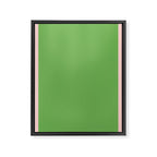 Double Stripe Minimal Lime Green and Pink Framed Canvas Print Gallery Image 8