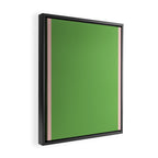 Double Stripe Minimal Lime Green and Pink Framed Canvas Print Gallery Image 2