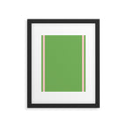 Double Stripe Minimal Lime Green and Pink Framed Art Print Gallery Image 6
