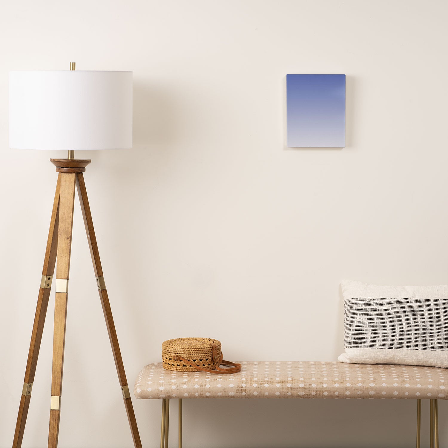 Dreamy Blue Lavender Ombre Gradient Canvas Print Gallery Image 2