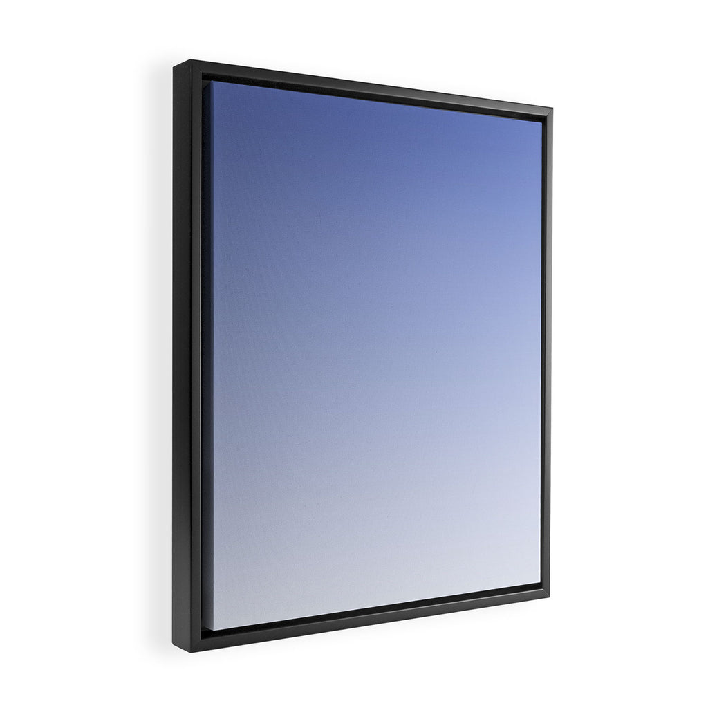 Dreamy Blue Lavender Ombre Gradient Framed Canvas Print Gallery Image 2