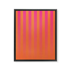 Dreamy Future Stripes Hot Pink and Orange Gradient Ombre Pattern Framed Canvas Print Gallery Image 8