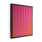 Dreamy Future Stripes Hot Pink and Orange Ombre Gradient Pattern Framed Canvas Print Gallery Image 2