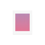 Dreamy Future Stripes in Gradient Pink and Ombre Blue Lavender Art Print Gallery Image 1