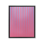 Dreamy Future Stripes in Gradient Pink and Ombre Blue Lavender Framed Canvas Print Gallery Image 8