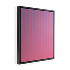 Dreamy Future Stripes in Gradient Pink and Ombre Blue Lavender Framed Canvas Print Gallery Image 2