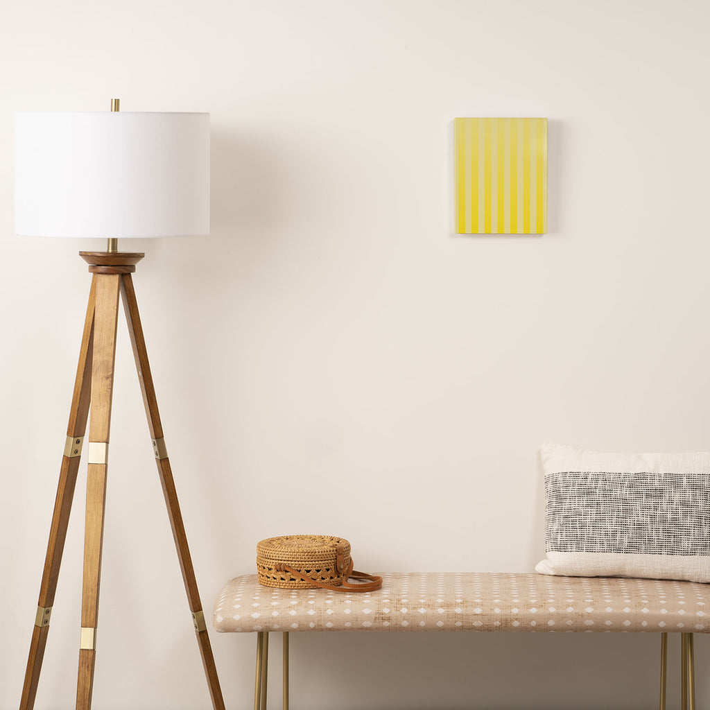 Dreamy Future Stripes Yellow Gradient Ombre Pattern Canvas Print Gallery Image 2
