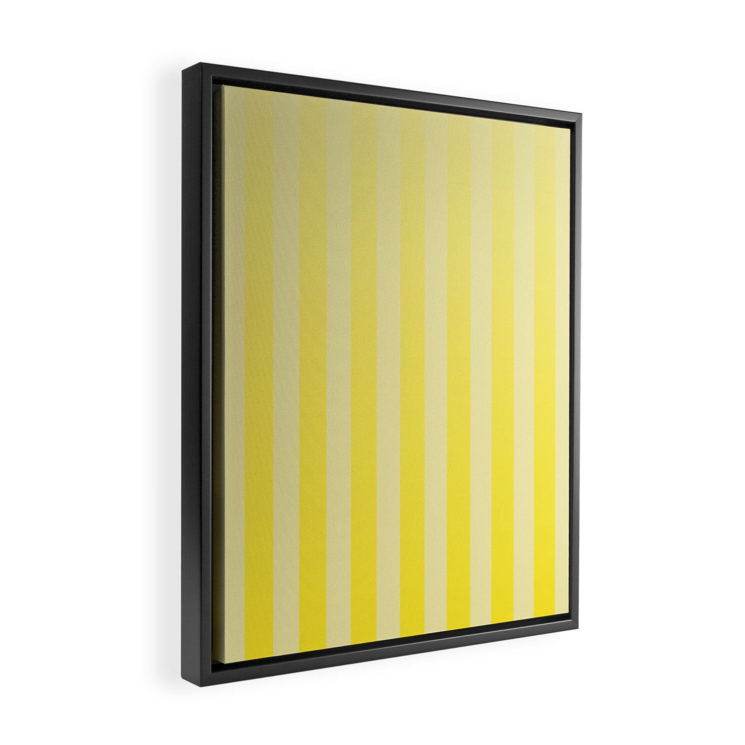 Dreamy Future Stripes Yellow Gradient Ombre Pattern Framed Canvas Print Gallery Image 2