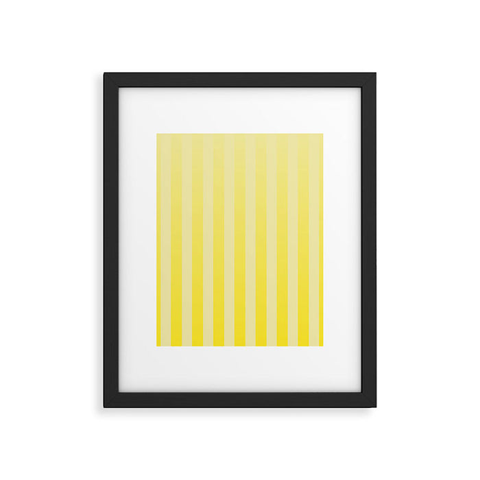 Dreamy Future Stripes Yellow Gradient Ombre Pattern Framed Art Print Gallery Image 1