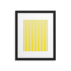 Dreamy Future Stripes Yellow Gradient Ombre Pattern Framed Art Print Gallery Image 6