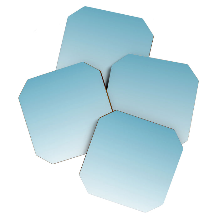 Dreamy Ombre Soft Sky Blue Aura Gradient Coaster Gallery Image 1