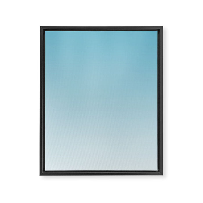 Dreamy Ombre Soft Sky Blue Aura Gradient Framed Canvas Print Gallery Image 1