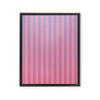 Dreamy Pink Future Stripes Gradient Ombre Pattern Framed Canvas Print Gallery Image 8