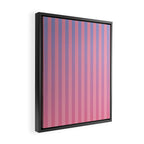 Dreamy Pink Future Stripes Gradient Ombre Pattern Framed Canvas Print Gallery Image 2